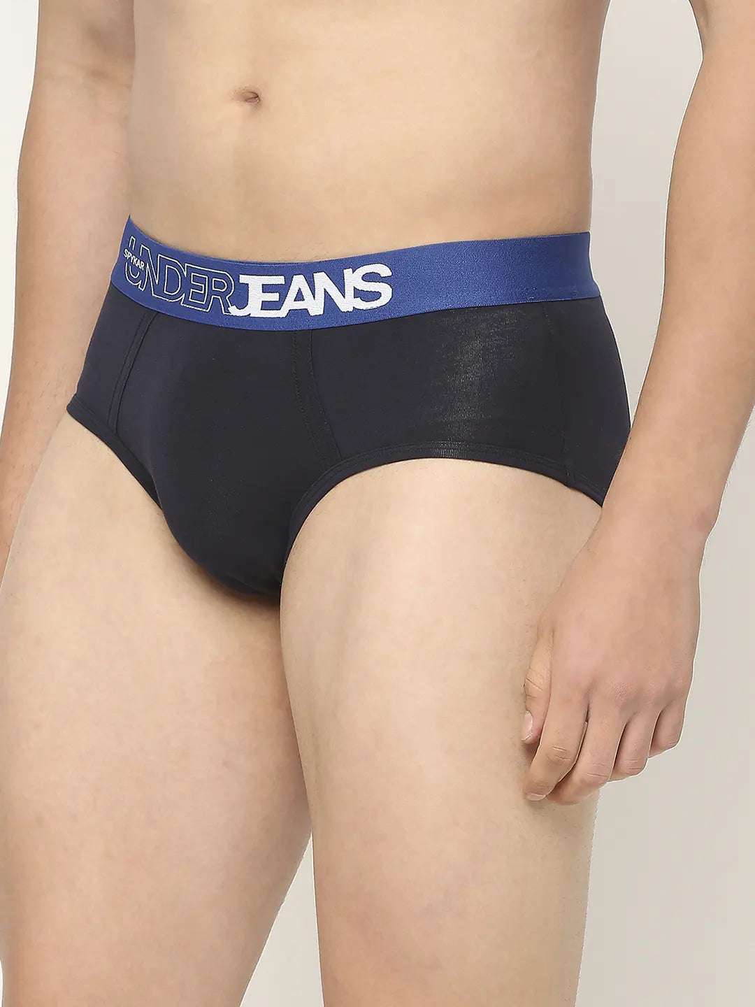 Men Premium Assorted Cotton Blend Printed Brief - Pack Of 3- Underjeans by Spykar