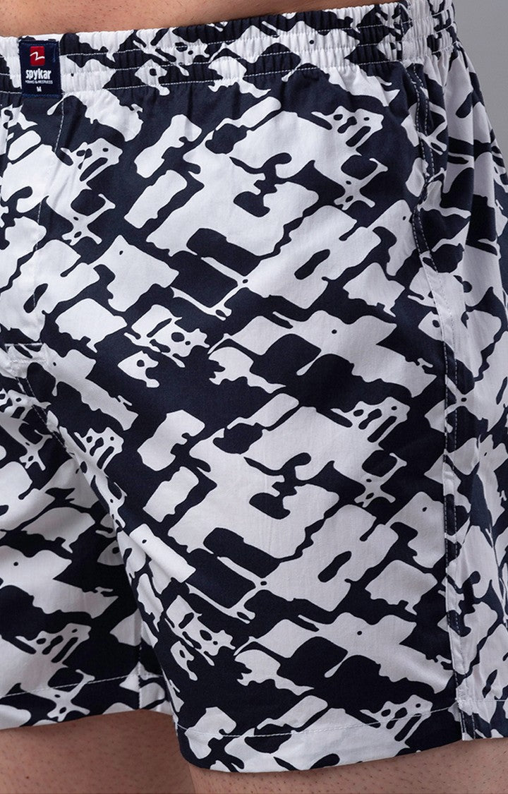 White Cotton Boxer for Men Premium - (Pack of 2)- UnderJeans by Spykar