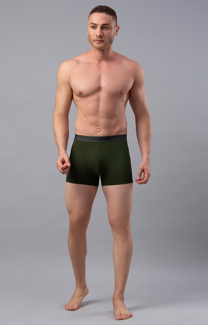 Men Premium Cotton Blend Trunk Pack of 1- UnderJeans by Spykar