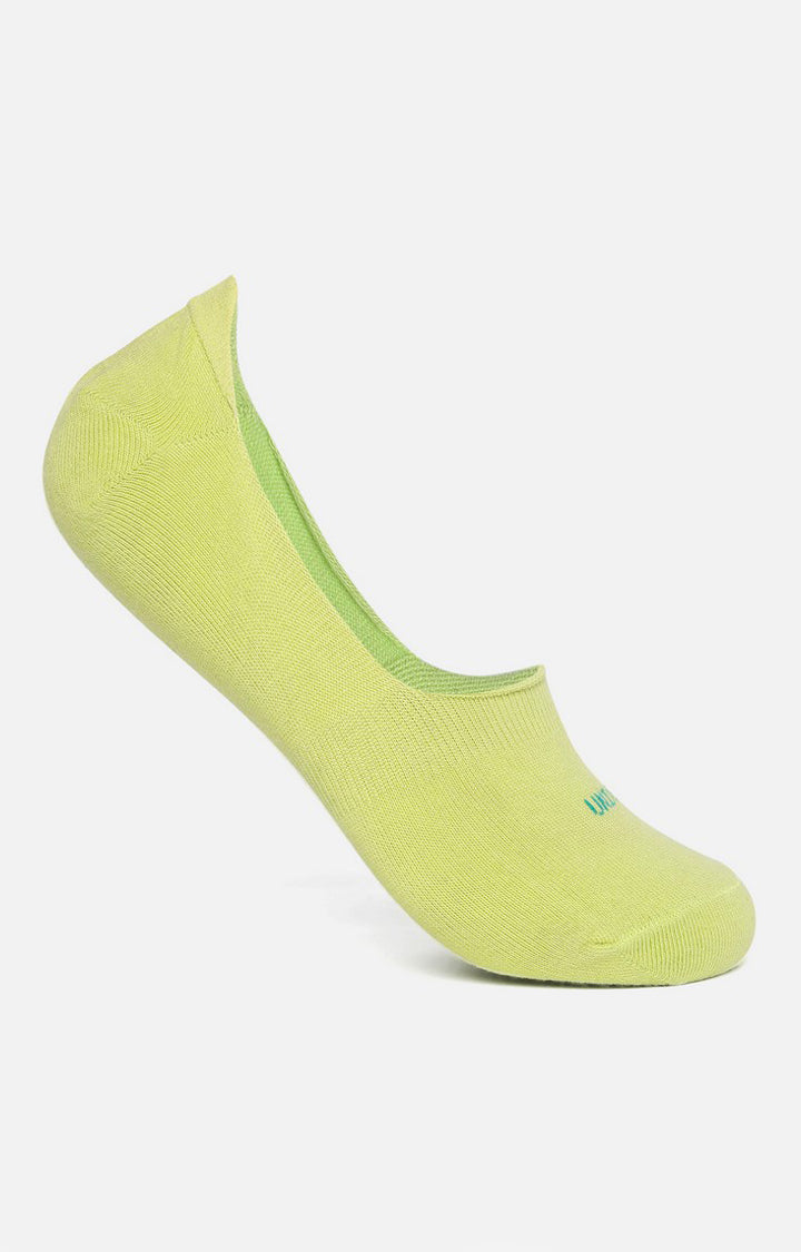 Men Premium P Green No Show Single Pair of Socks- UnderJeans by Spykar