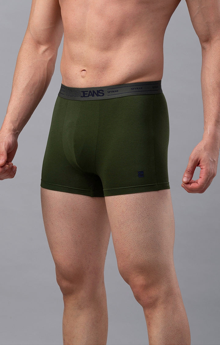 Men Premium Cotton Blend Trunk Pack of 1- UnderJeans by Spykar