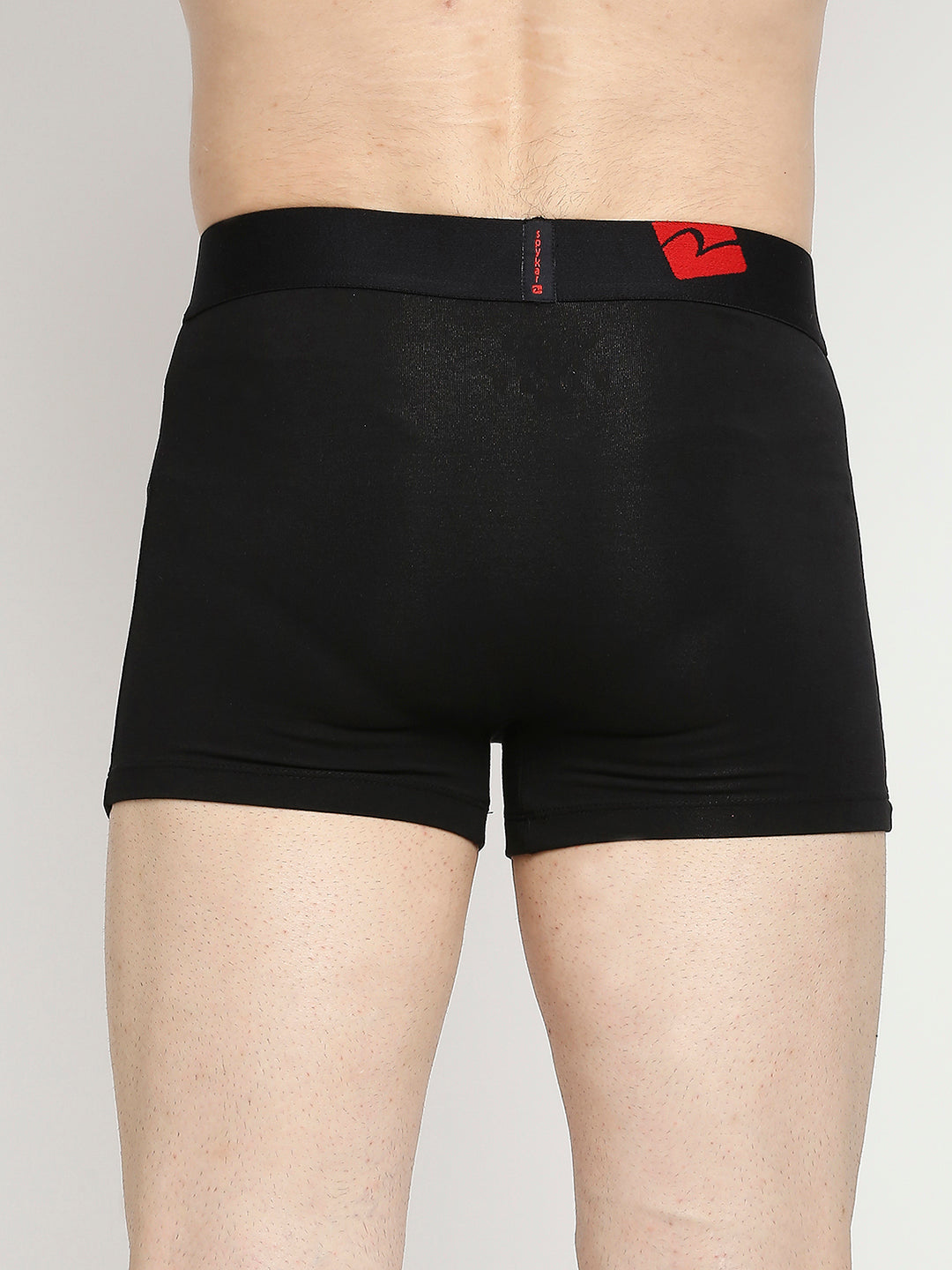 Men Premium Cotton Blend Black Trunk- UnderJeans by Spykar