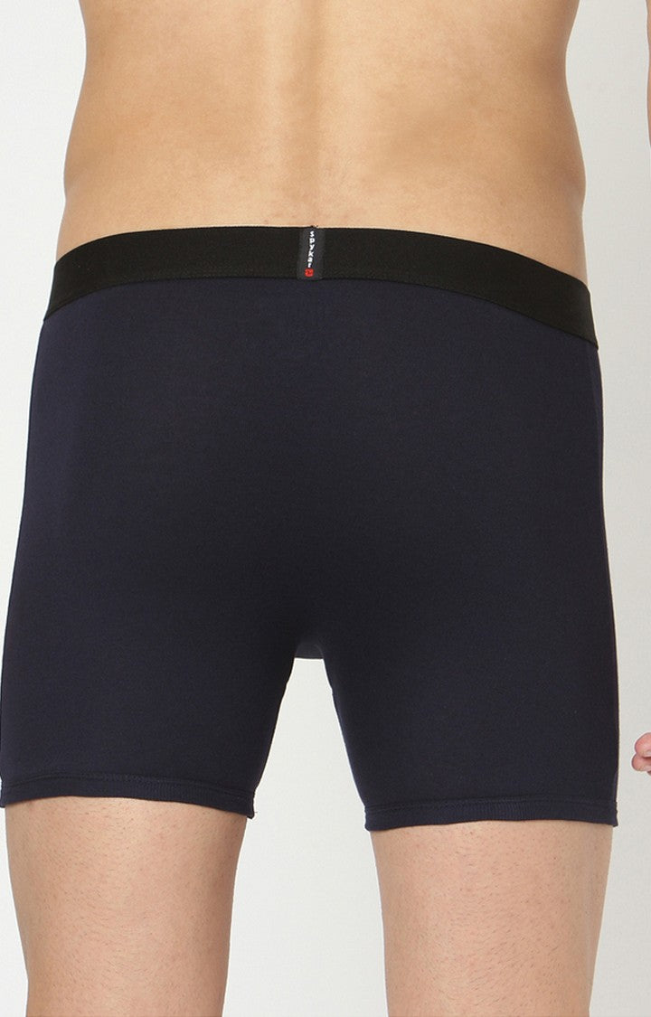 Navy Cotton Trunk for Men Premium (Pack of 2)- UnderJeans by Spykar