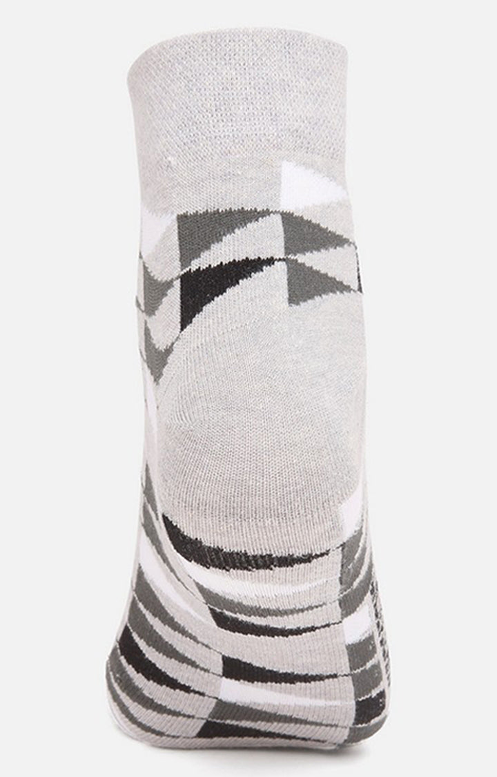 Men Premium Grey Ankle Length (Non Terry) Single Pair of Socks- UnderJeans by Spykar