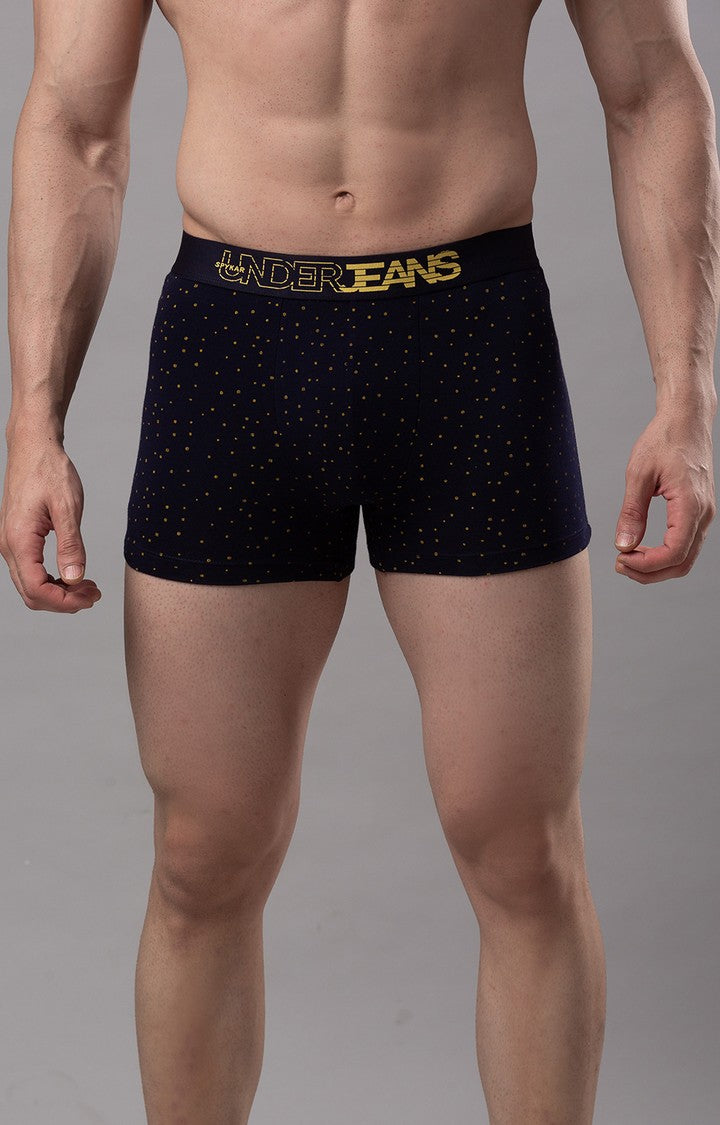 Underjeans by Spykar Men Premium Cotton Blend Navy Trunk - (Pack of 2)