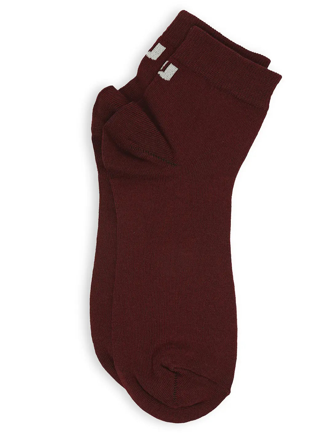 Men Premium Navy & Maroon Ankle Length Socks - Pack Of 2- Underjeans by Spykar