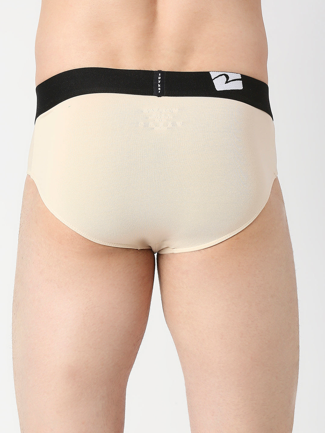 Men Premium Beige Cotton Blend Brief - UnderJeans by Spykar
