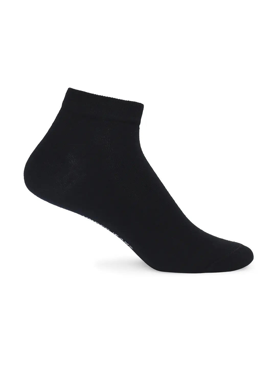 Men Grey Melange & Black Cotton Blend Sneaker Socks - Pack Of 2 - Underjeans by Spykar