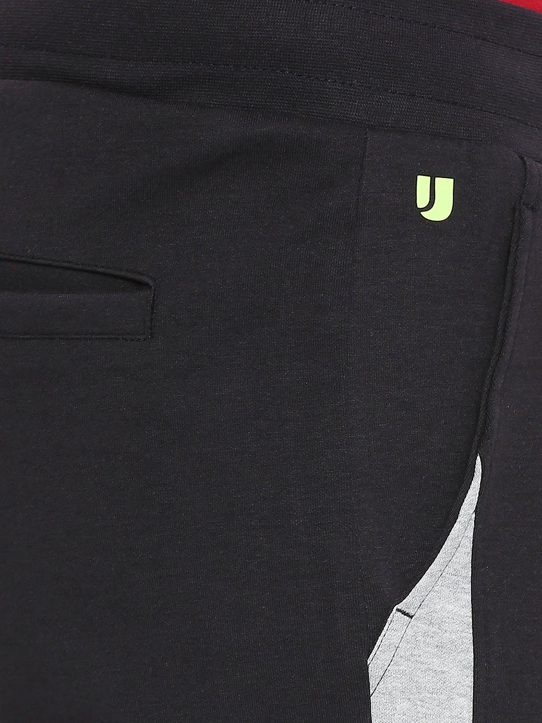 Men Premium Cotton Navy Trackpant - UnderJeans by Spykar