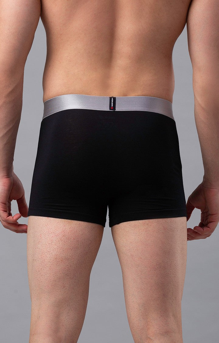 Underjeans by Spykar Men Premium Black Cotton Blend Trunk