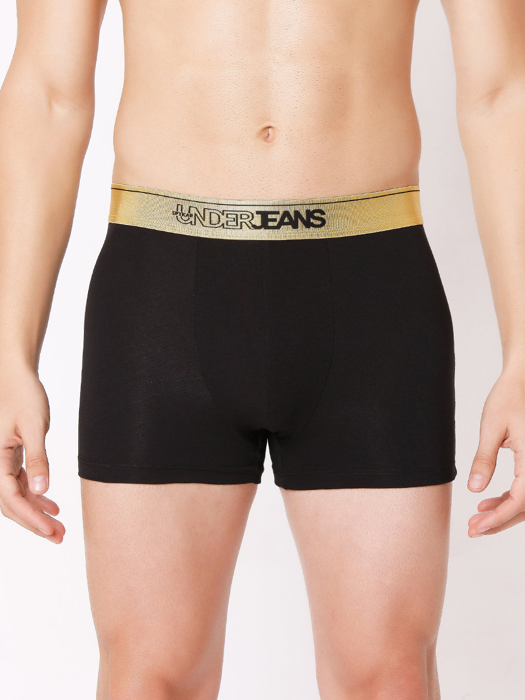 Men Premium Black & Navy Cotton Blend Trunk (Pack of 2)- UnderJeans by Spykar