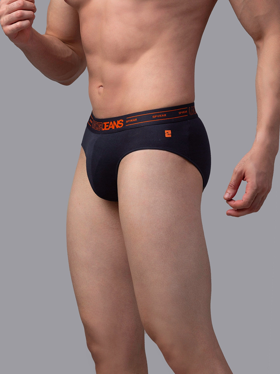 Men Premium Cotton Blend Brief Pack of 2- UnderJeans by Spykar