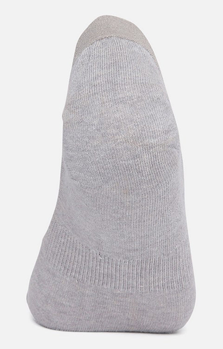 Men Premium Grey No Show Single Pair of Socks- UnderJeans by Spykar