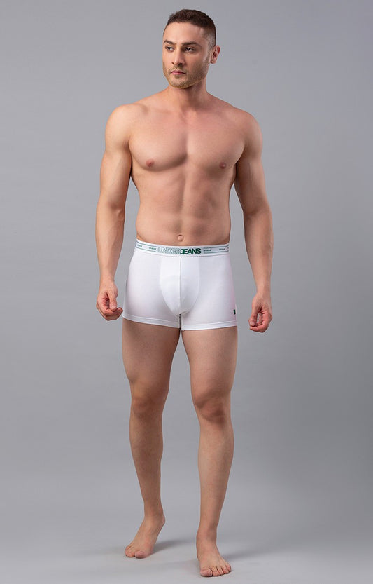 Underjeans by Spykar Men Premium White Cotton Blend Trunk