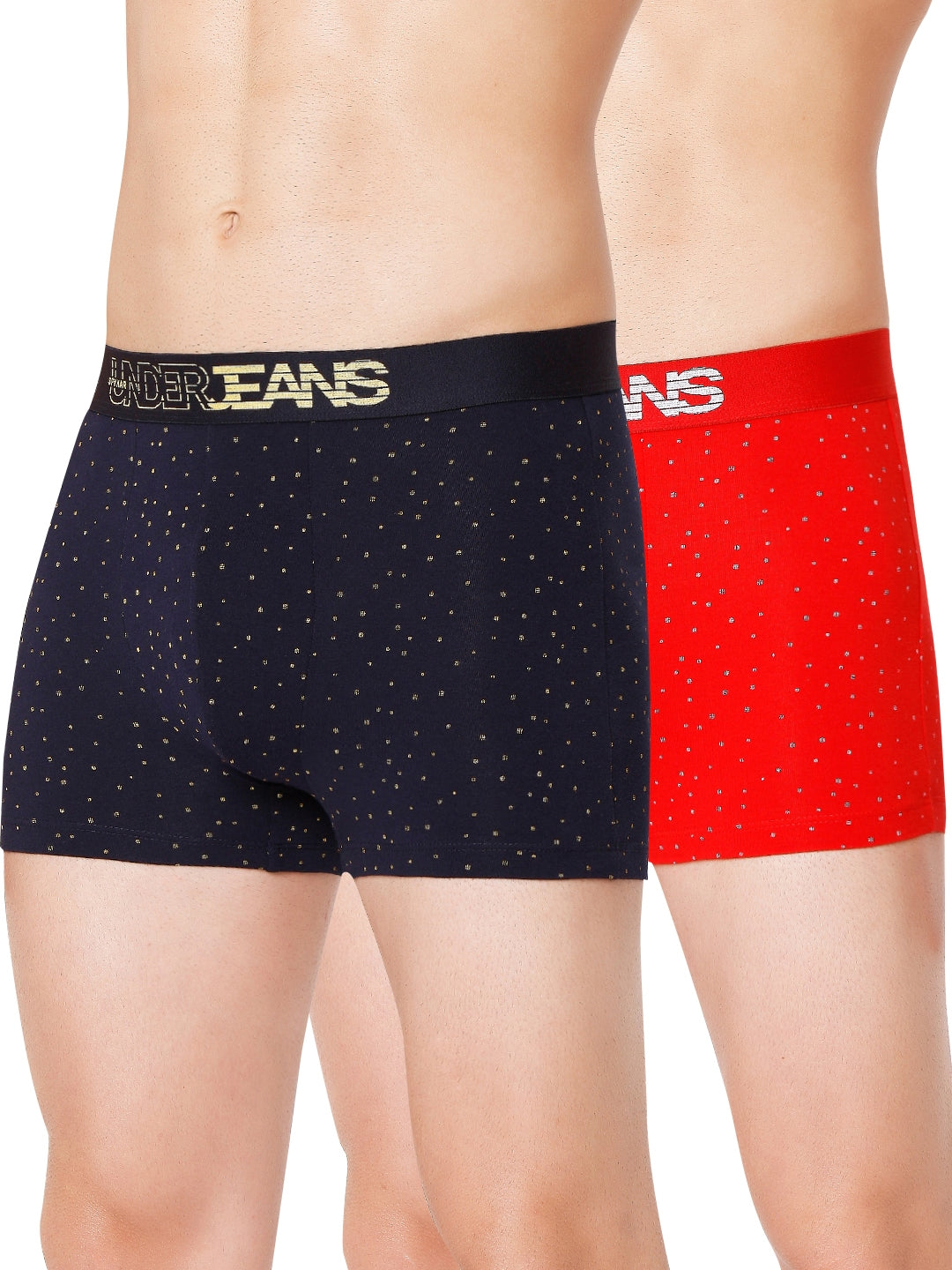Men Premium Cotton Blend Trunk Pack of 2- UnderJeans by Spykar
