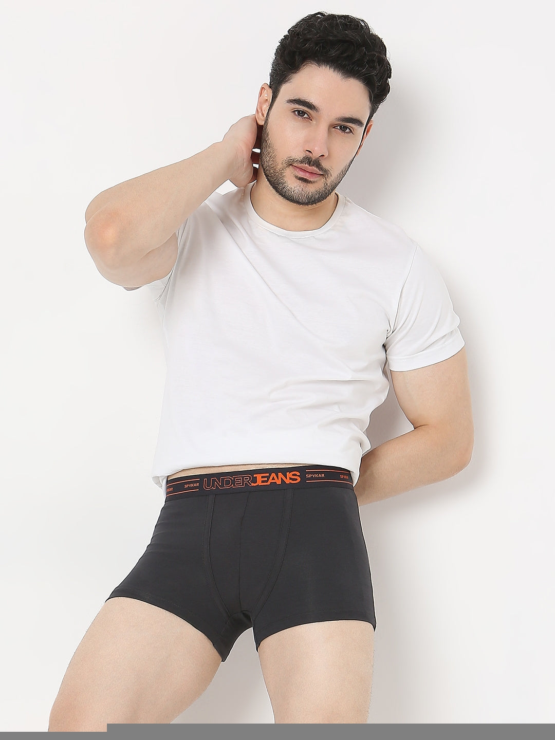 Underjeans by Spykar Men Premium Dark Grey Trunk