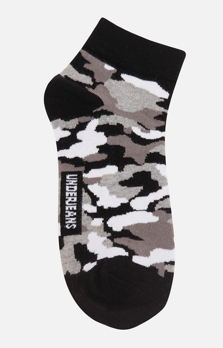 Men Premium Grey Ankle Length (Non Terry) Single Pair of Socks- UnderJeans by Spykar