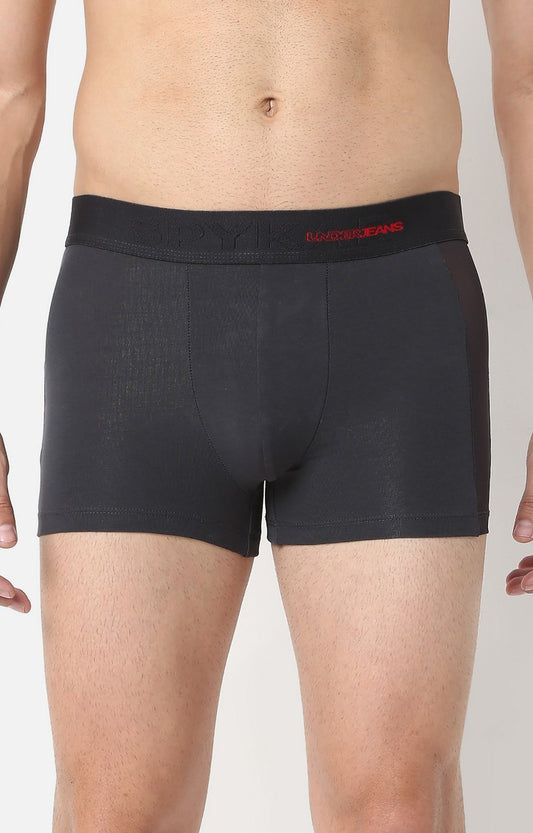 Underjeans by Spykar Men Premium Grey Cotton Trunk