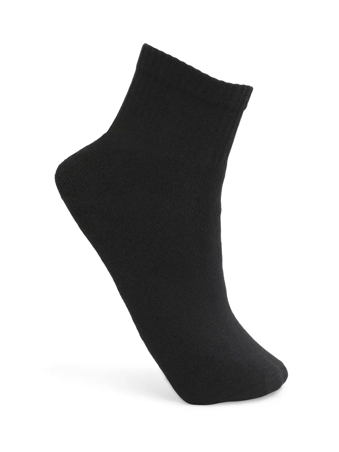 Men Premium Black Cotton Socks - Pack Of 3- UnderJeans by Spykar