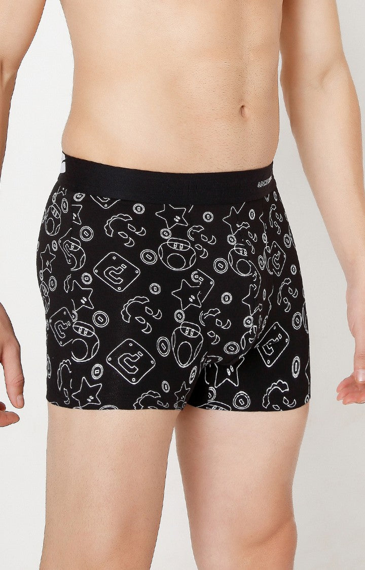 Underjeans by Spykar Men Premium Black Cotton Blend Trunk