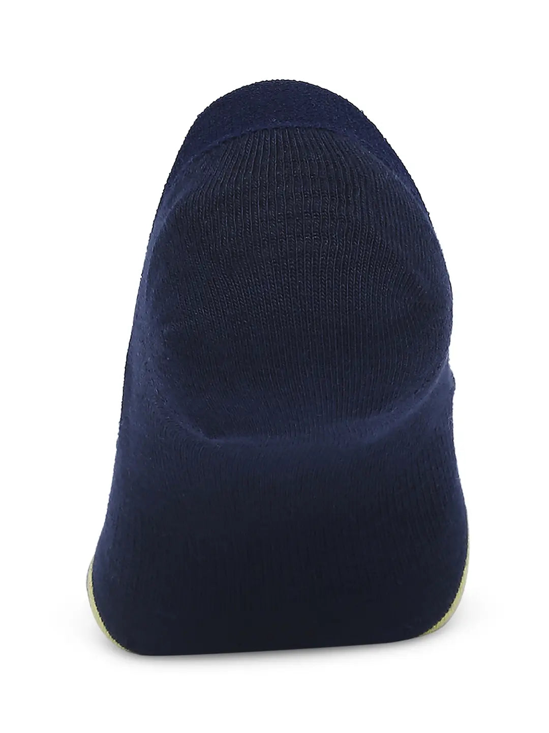 Men Navy & Dark Grey Cotton Blend No Show Socks - Pack Of 2 - Underjeans by Spykar