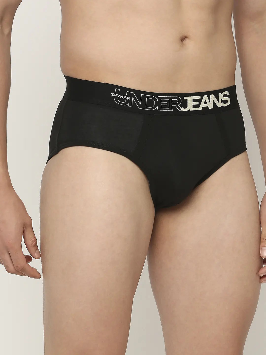 Men Premium Assorted Cotton Blend Printed Brief - Pack Of 3- Underjeans by Spykar