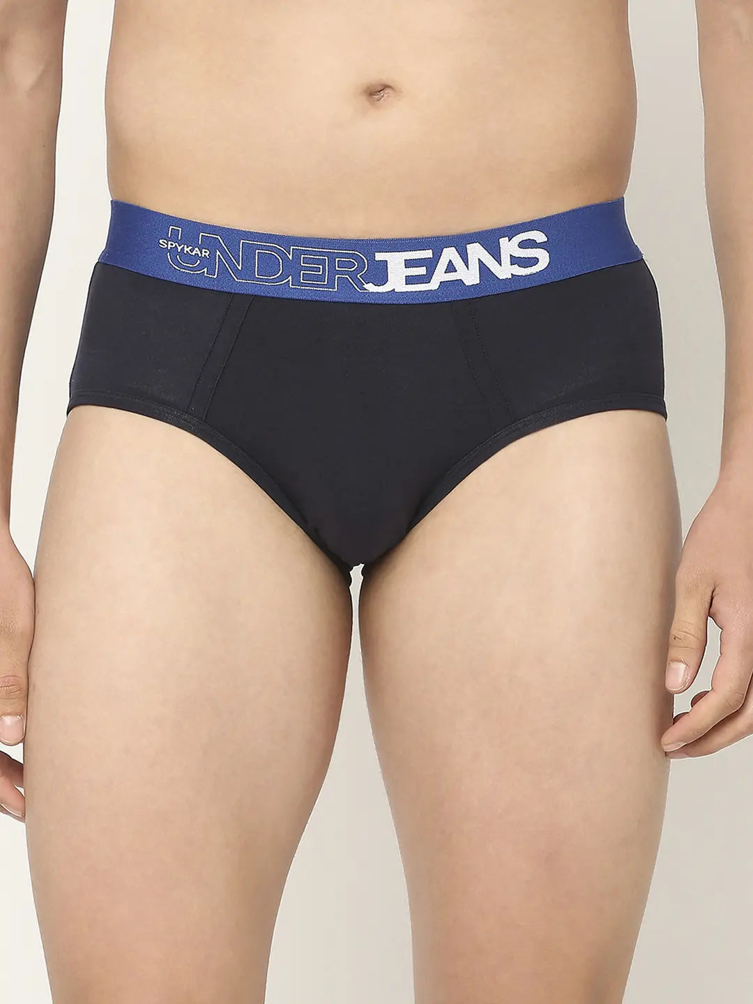 Men Premium Assorted Cotton Blend Printed Brief - Pack Of 3- Underjeans by Spykar