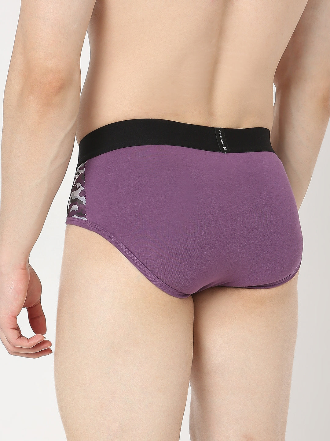 Underjeans by Spykar Men Premium Pack of 2 Black-Purple Brief