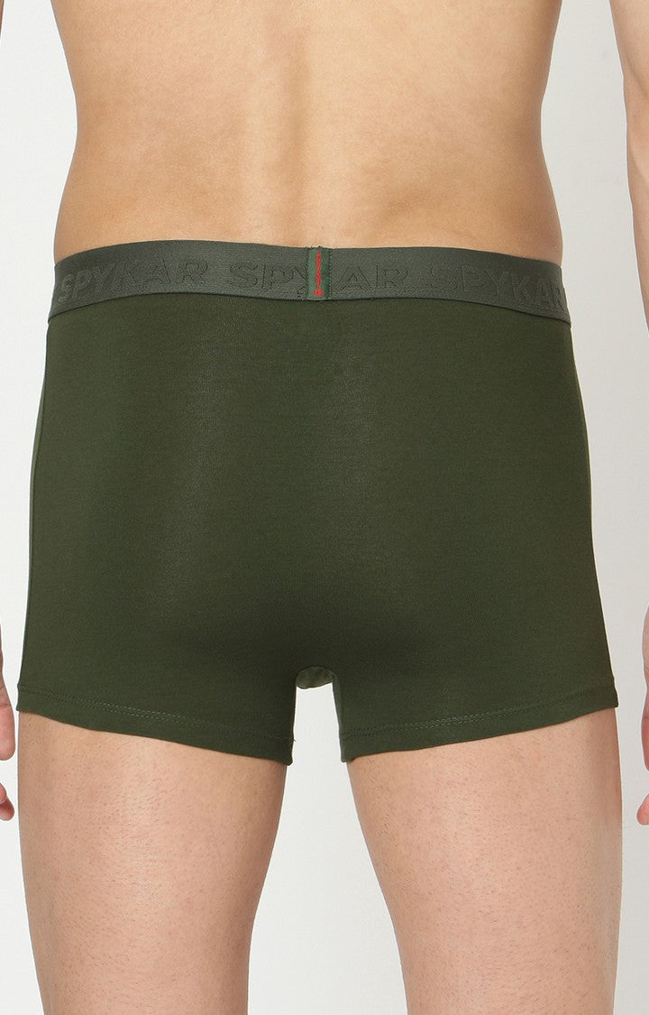 Underjeans by Spykar Men Premium Olive Cotton Blend Trunk
