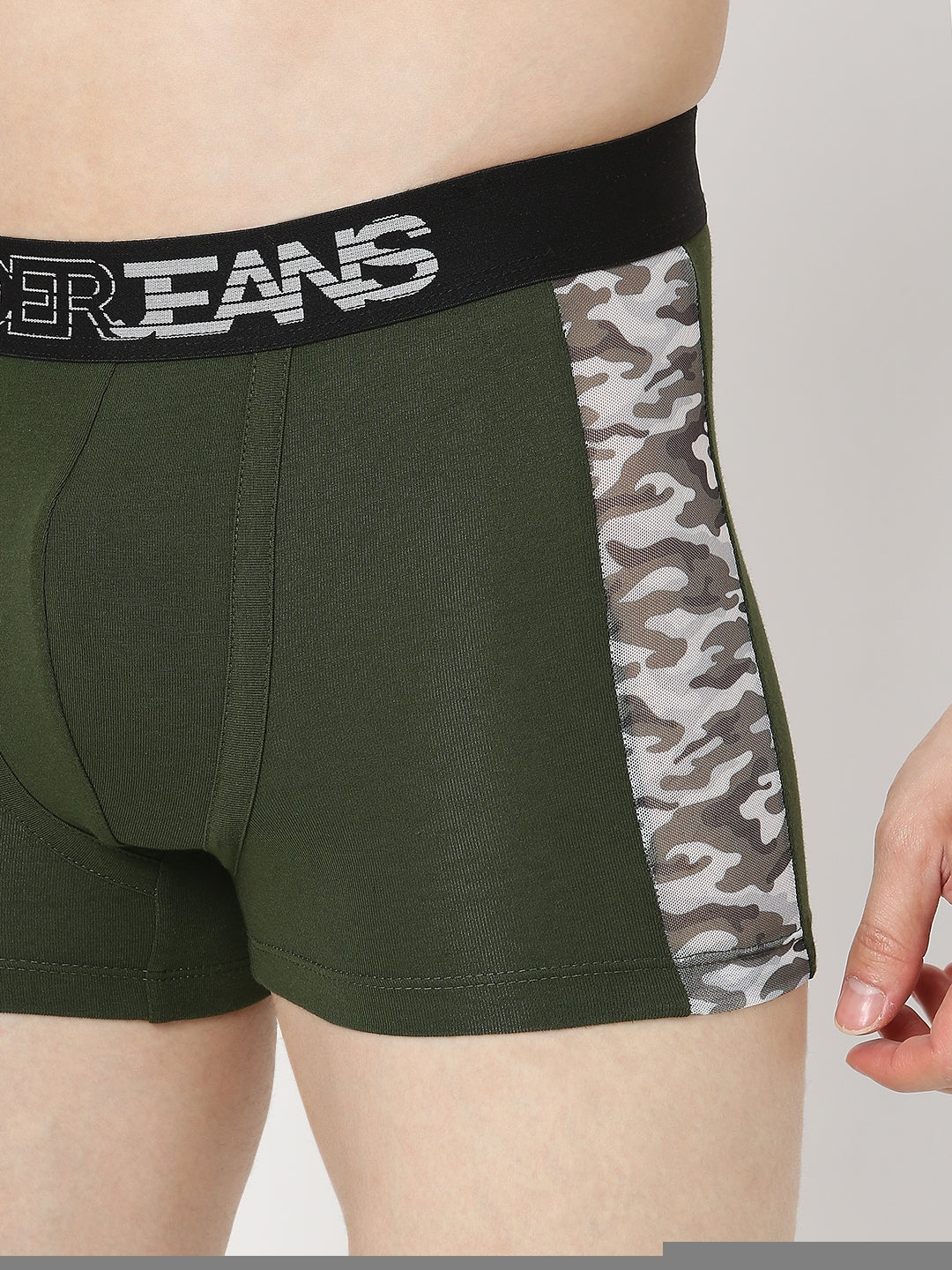 Underjeans by Spykar Men Premium Pack of 2 Grey - Olive Trunk