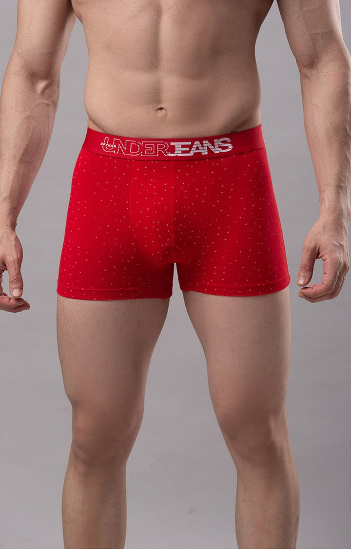Red Cotton Trunk for Men Premium - (Pack of 2)- UnderJeans by Spykar