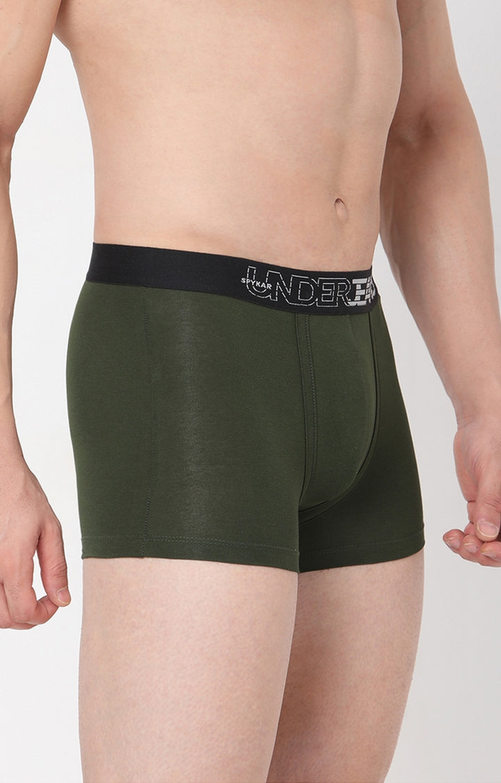 Men Premium Cotton Blend Trunk Pack of 1- UnderJeans by Spykar