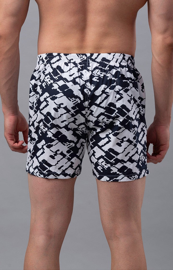 White Cotton Boxer for Men Premium - (Pack of 2)- UnderJeans by Spykar