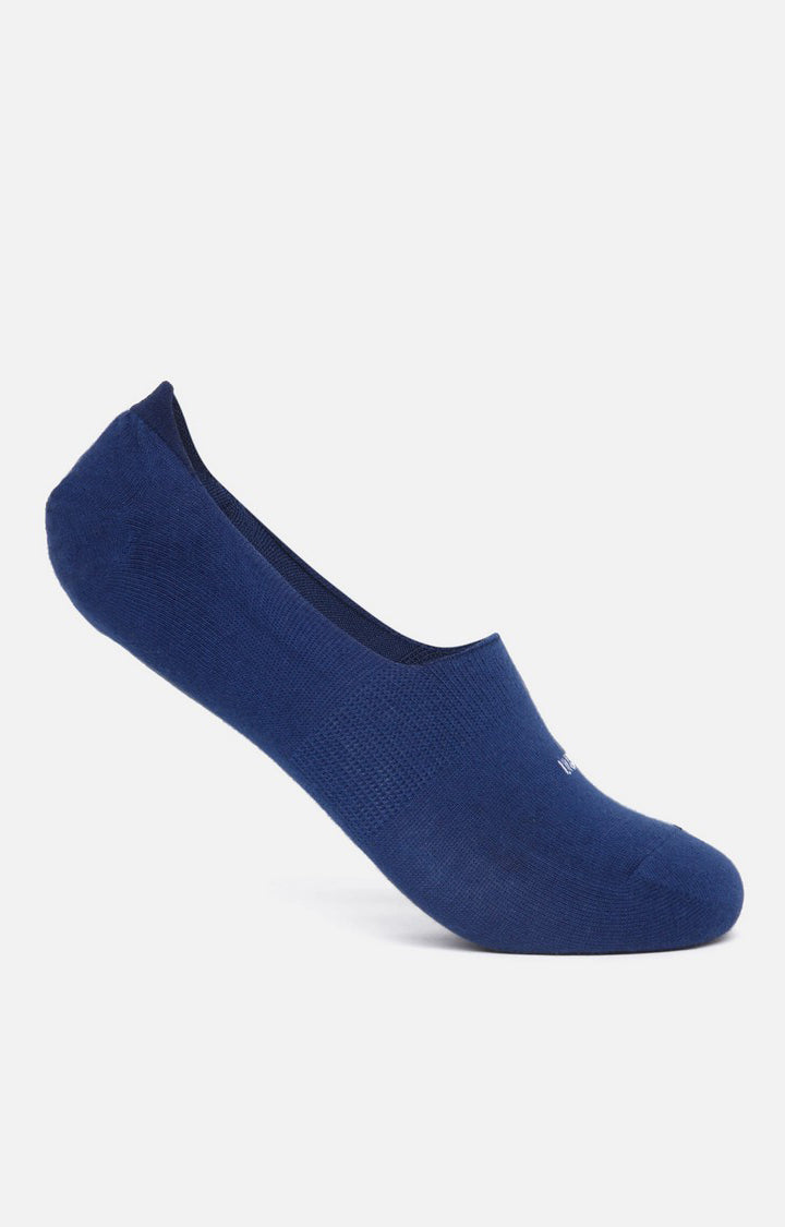 Men Premium Navy No Show Single Pair of Socks- UnderJeans by Spykar