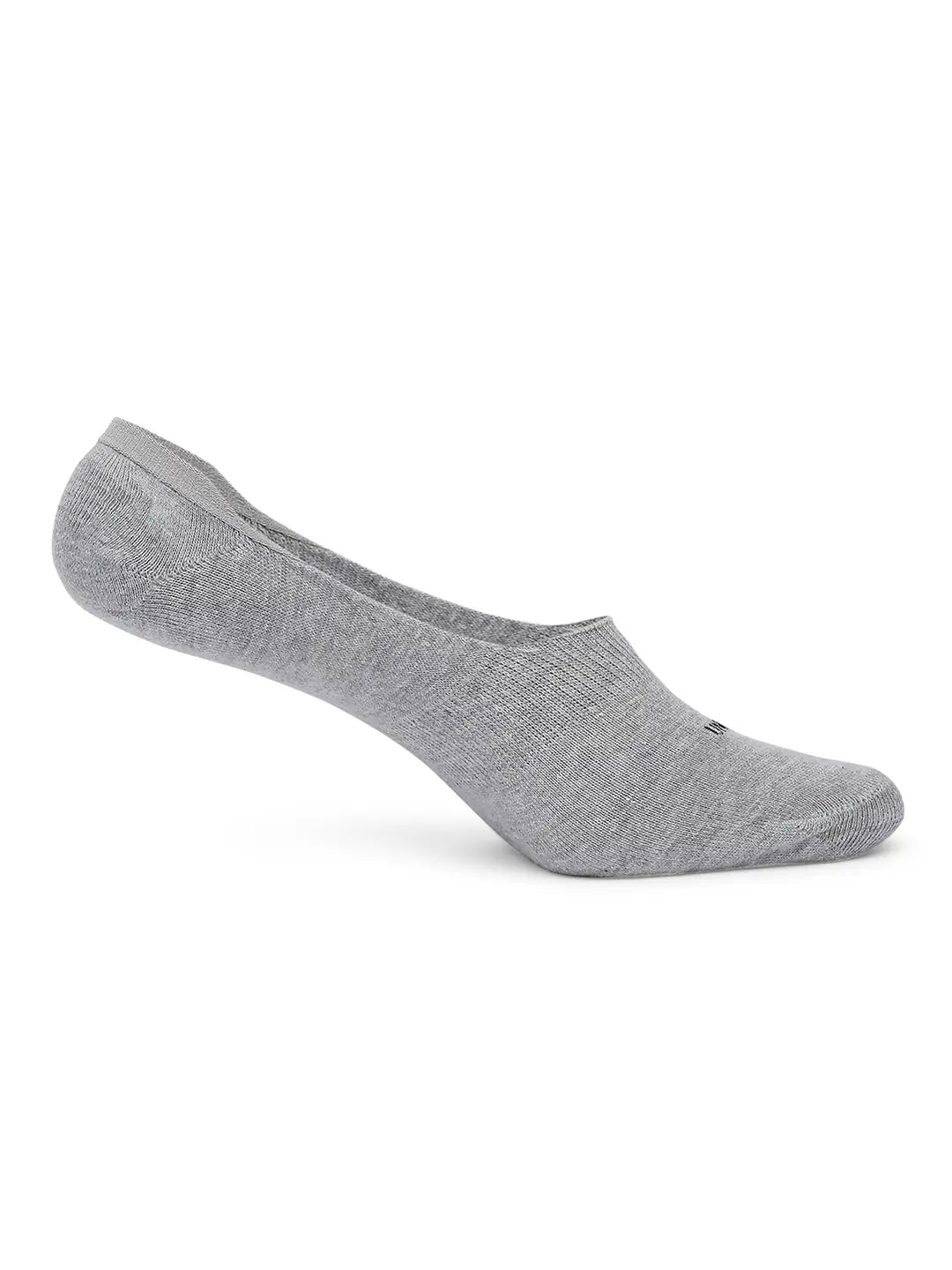 Men Navy Melange & Grey Melange Cotton Blend No Show Socks - Pack Of 2 - Underjeans by Spykar