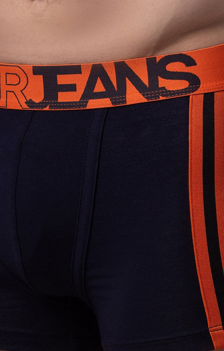 Navy Blue Cotton Trunk for Men Premium- UnderJeans by Spykar