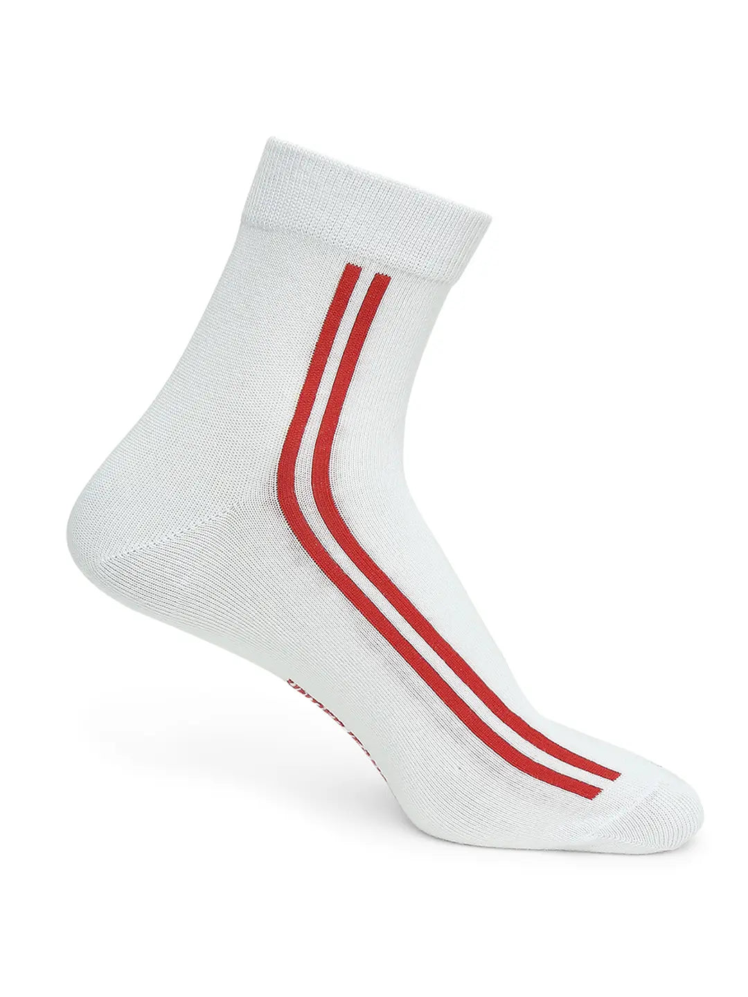 Men Premium White & Black Ankle Length Socks - Pack Of 2- Underjeans by Spykar