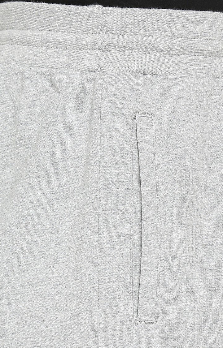 Men Premium Grey Cotton Blend Shorts - UnderJeans by Spykar