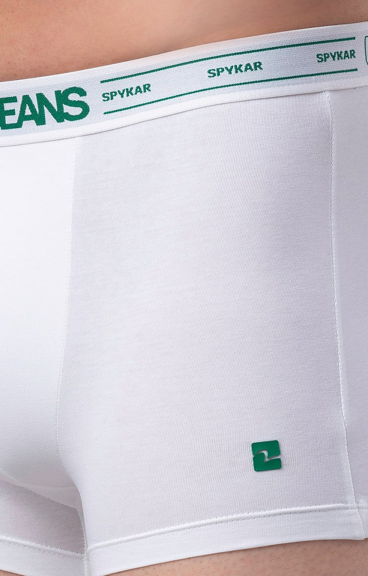 Underjeans by Spykar Men Premium White Cotton Blend Trunk