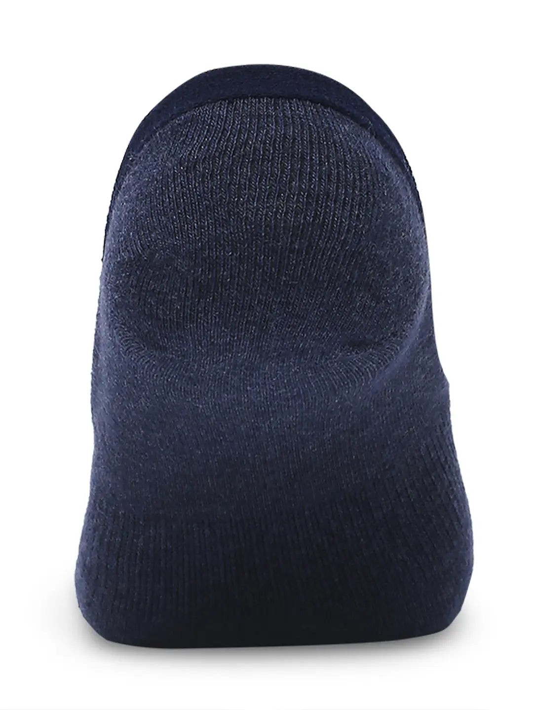 Men Navy Melange & Grey Melange Cotton Blend No Show Socks - Pack Of 2 - Underjeans by Spykar