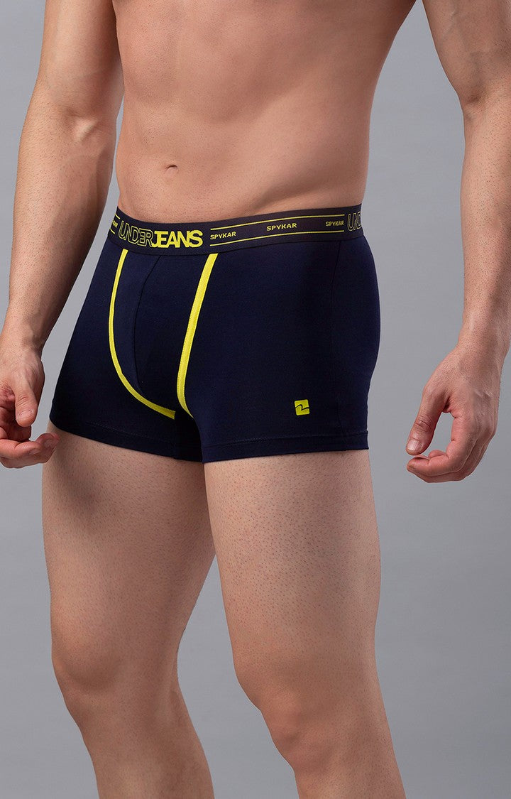 Underjeans by Spykar Men Premium Navy Cotton Blend Trunk