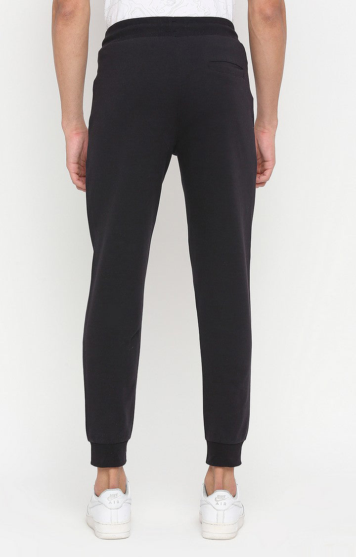 Men Premium Cotton Navy Trackpant-UnderJeans by Spykar
