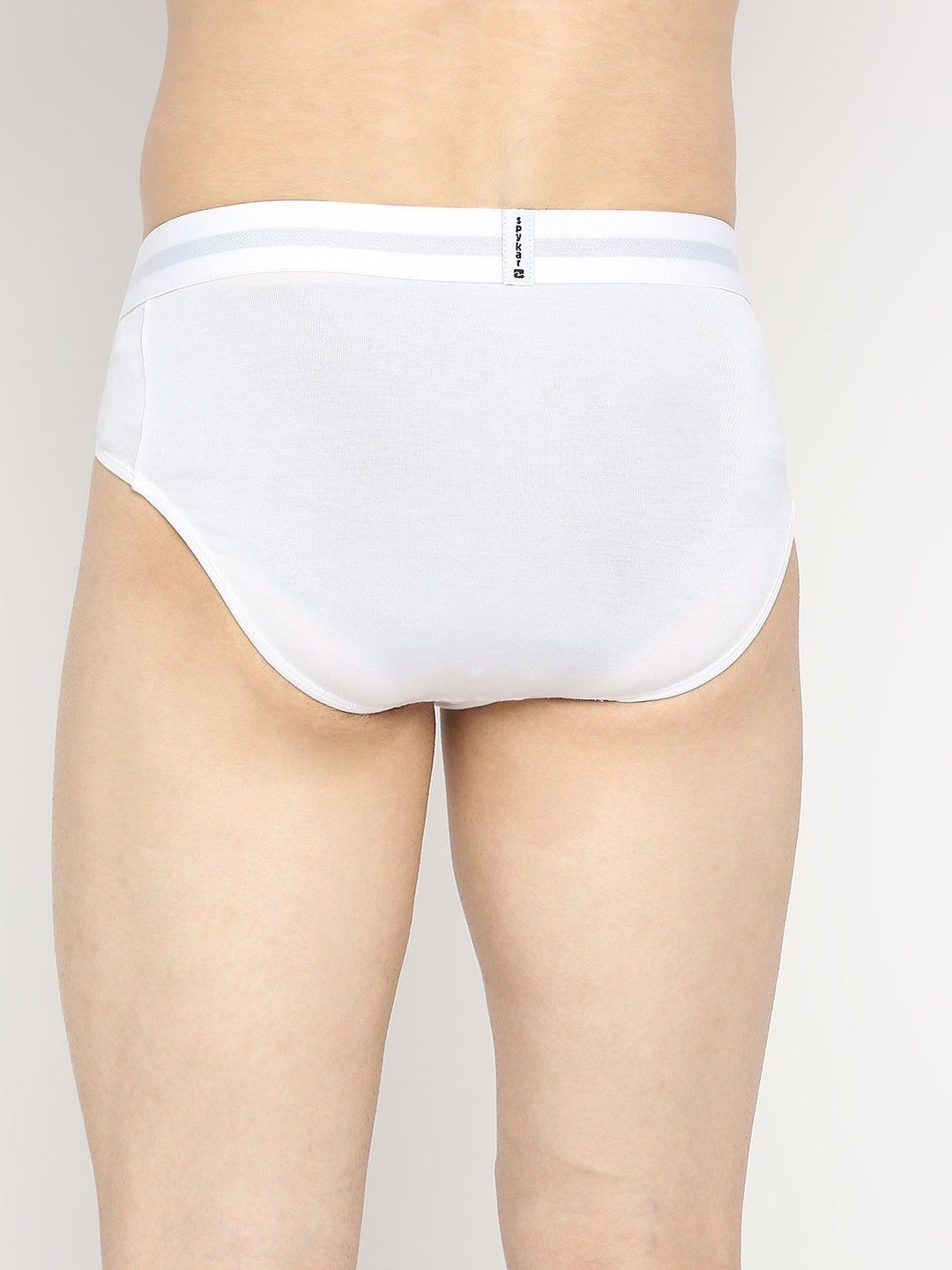 Men Premium Micromodal White Brief - UnderJeans by Spykar