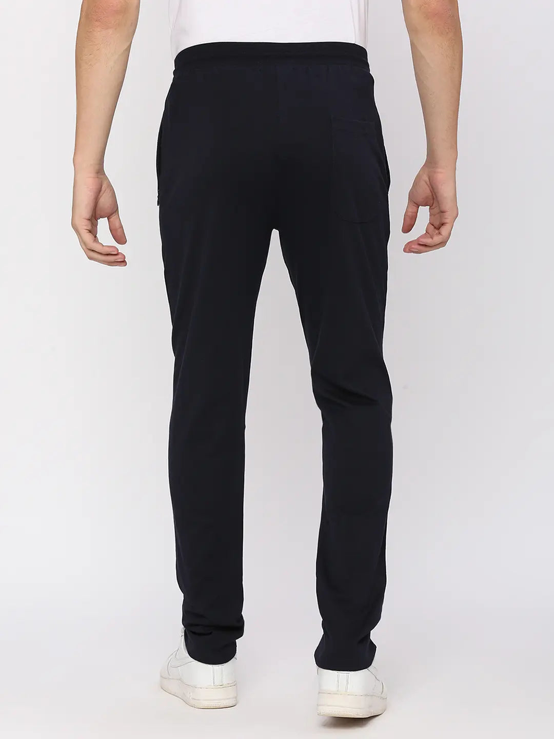 Men Premium Knitted Navy Pyjama- Underjeans by Spykar