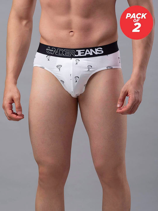 Men Premium Cotton Blend Brief (Pack of 2)- UnderJeans by Spykar