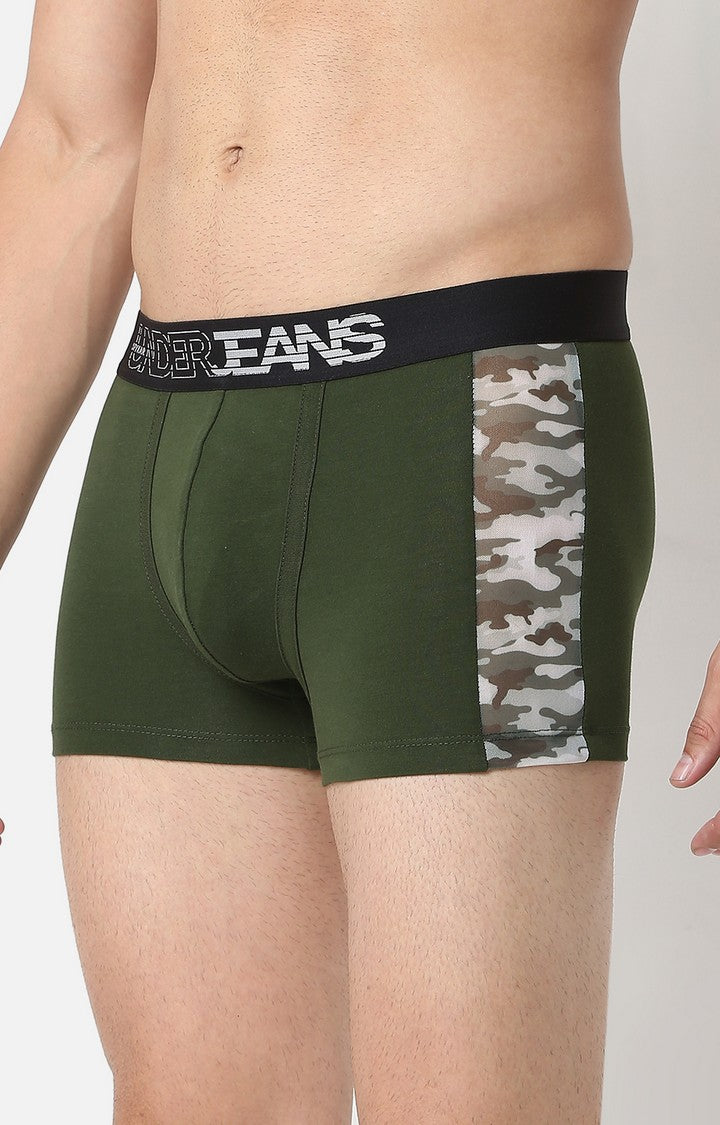 Underjeans by Spykar Men Premium Olive Cotton Blend Trunk