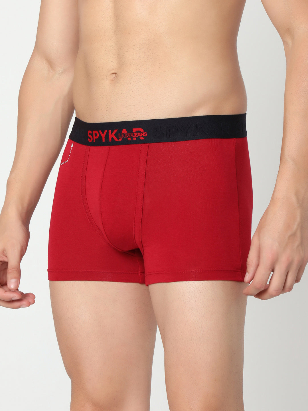 Men Premium Grey Maroon & Navy Cotton Blend Trunk (Pack of 3)- UnderJeans by Spykar