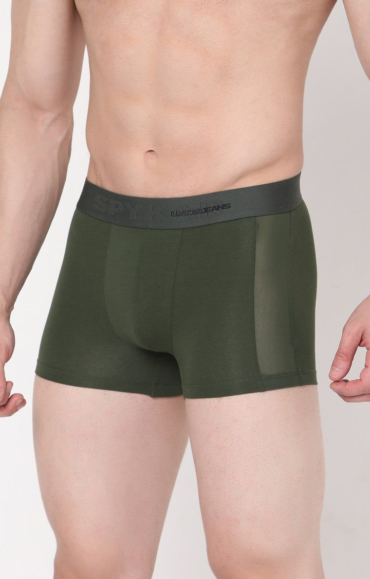 Underjeans by Spykar Men Premium Olive Cotton Blend Trunk