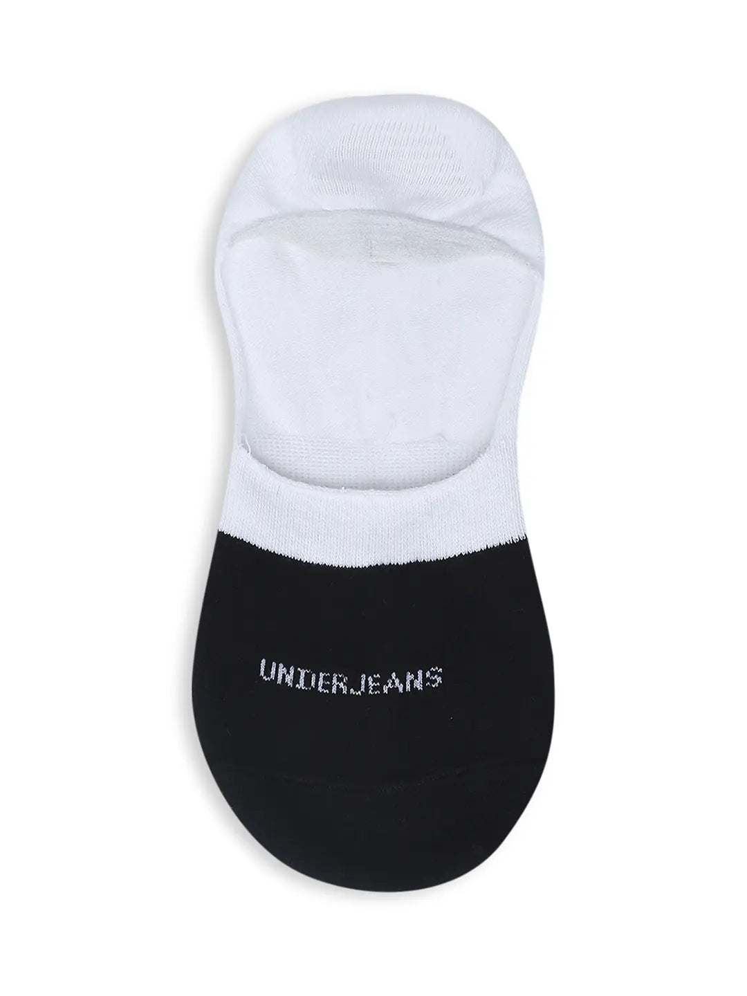 Men Black & Maroon Cotton Blend No Show Socks - Pack Of 2 - Underjeans by Spykar