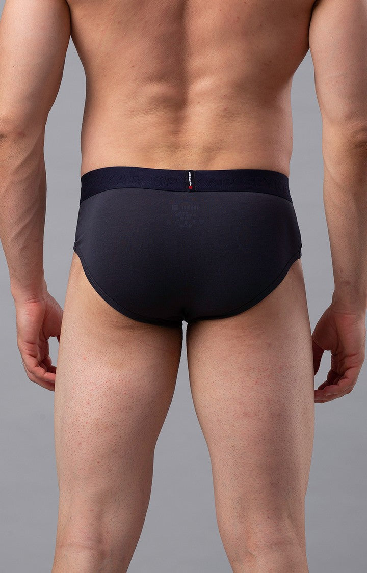 Underjeans by Spykar Men Premium Cotton Blend Grey Brief